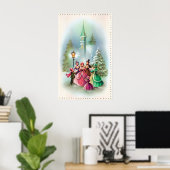 Vintage kerstfeestdag poster voor decoders (Thuiskantoor)