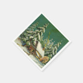 Vintage kerstfeestdag, servetten (Hoek)