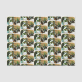 Vintage kerstfeestdag sneeuwpopfeest tissuepapier