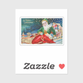 Vintage kerstfeestdag Sticker