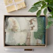 Vintage-kerstfeestdag Tissuepapier (Geschenk)