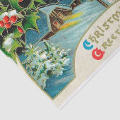 Vintage kerstfeestdag tissuepapier (Detail)