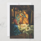 Vintage-kerstfeestdag uitnodiging (Voorkant)