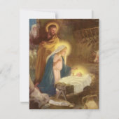 Vintage-kerstfeestdag uitnodiging (Voorkant)