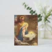 Vintage-kerstfeestdag uitnodiging (Staand voorkant)