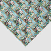 Vintage kerstfeestdag, weefsel tissuepapier (Detail)