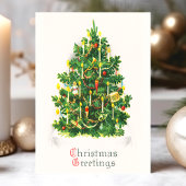 Vintage kerstfeestdagen Briefkaart