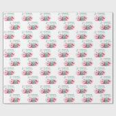 Vintage kerstfeestdagen cadeaupapier (Vlak)