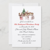 Vintage kerstfeestdagen kaart (Voorkant)