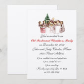 Vintage kerstfeestdagen kaart (Voorkant / Achterkant)