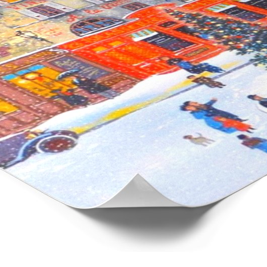 Vintage kerstfeestdagen, stijlvol poster (Hoek)