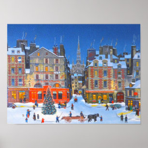 Vintage kerstfeestdagen, stijlvol poster