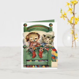 Vintage kerstfeestelijke Kaart