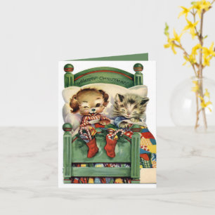 Vintage kerstfeestelijke Kaart