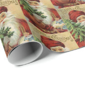 Vintage kerstfeestelijke kerstcadeaubonade cadeaupapier (Rol Hoek)