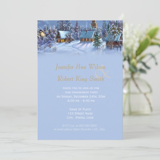 Vintage kerstfeestfeest kaart (Staand voorkant)