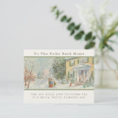 Vintage kerstfeestjes Briefkaart (Staand voorkant)