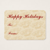 Vintage kerstfeestjes — Labels met cadeaus Visitekaartjes (Achterkant)