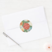 Vintage kerstfeestkerstversiering ronde sticker (Envelop)