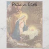 Vintage kerstfeestmaal, Mary Joseph Baby Jesus (Voorkant)