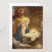 Vintage kerstfeestmaal, Mary Joseph Baby Jesus (Voorkant / Achterkant)