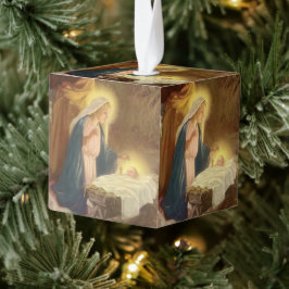 Vintage kerstfeestmaal, Mary Joseph Baby Jesus Decoratie