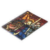 Vintage kerstfeestscène in Glas in lood Notitieboek (Linkerzijde)