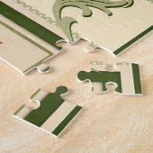 Vintage kerstfeestscène legpuzzel (Zijkant)