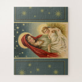 Vintage kerstfeestscène legpuzzel