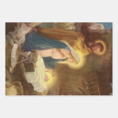 Vintage kerstfeestscènes - assortiment inpakpapier vel (Voorkant 2)