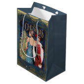 Vintage Kerstflappers Medium Cadeauzakje (Voorkant Gekanteld)
