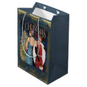 Vintage Kerstflappers Medium Cadeauzakje (Achterkant Gekanteld)