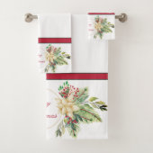Vintage kerstfloral bad handdoek (Insitu)