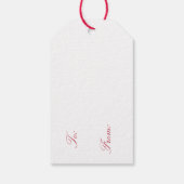 Vintage kerstfloral cadeaulabel (Achterkant)