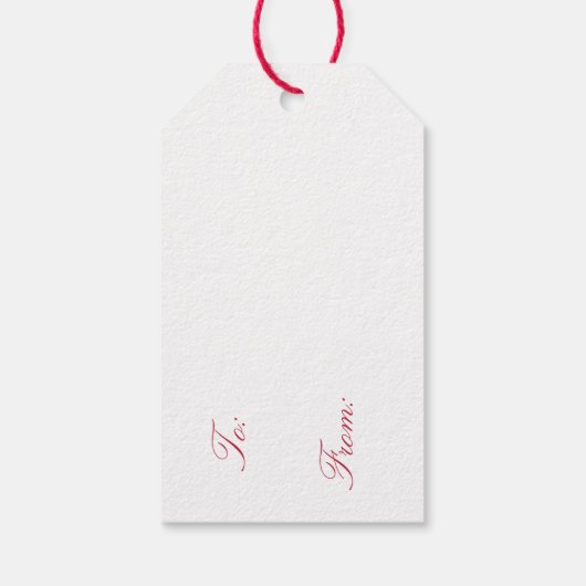 Vintage kerstfloral cadeaulabel (Achterkant)