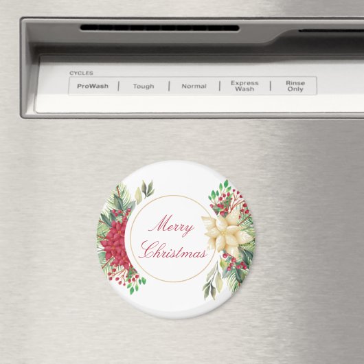 Vintage kerstfloral magneet (Insitu (Vaatwasser))