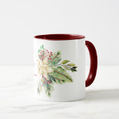 Vintage kerstfloral mok (Voorkant rechts)