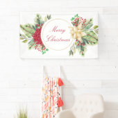 Vintage kerstfloral spandoek (Insitu)