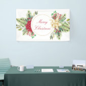 Vintage kerstfloral spandoek (Beurs)