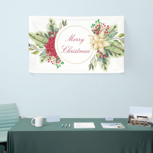Vintage kerstfloral spandoek (Beurs)