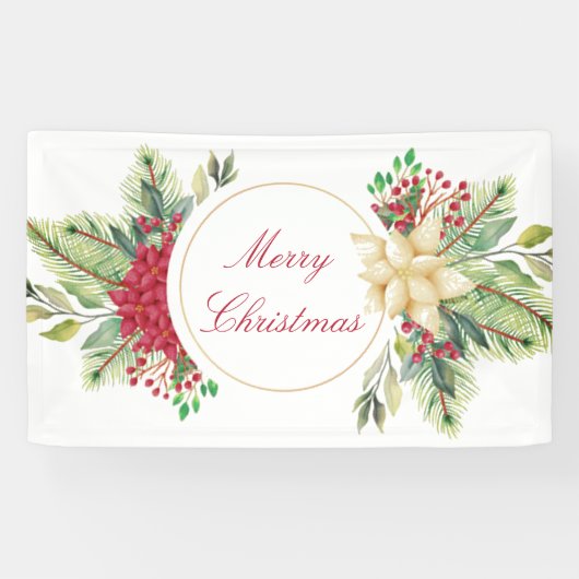 Vintage kerstfloral spandoek (Horizontaal)