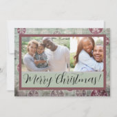 Vintage-kerstfoto voor annament kaart (Voorkant)