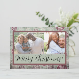 Vintage-kerstfoto voor annament kaart