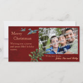 Vintage kerstfotokaart feestdagenkaart (Voorkant)