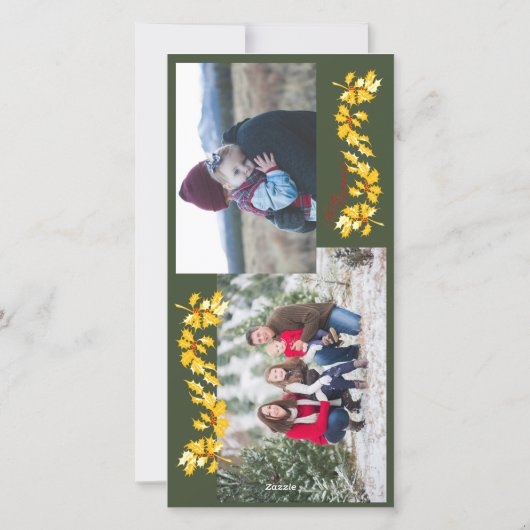 Vintage kerstfotokaart feestdagenkaart (Achterkant)