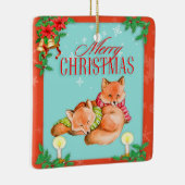 Vintage kerstfox keramisch ornament (Rechts)
