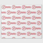 vintage kerstfrankering cadeaupapier (Vlak)