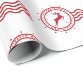 vintage kerstfrankering cadeaupapier (Rol Hoek)