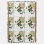 Vintage kerstgasten groet deken (Voorkant Verticaal)