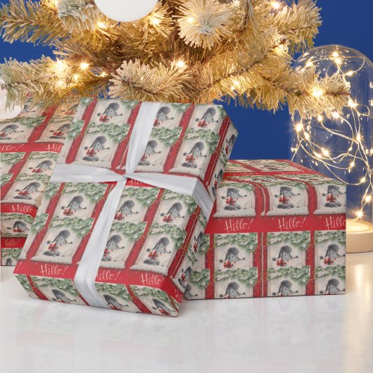 Vintage-kerstgebak Cadeaupapier (Feestdagen)